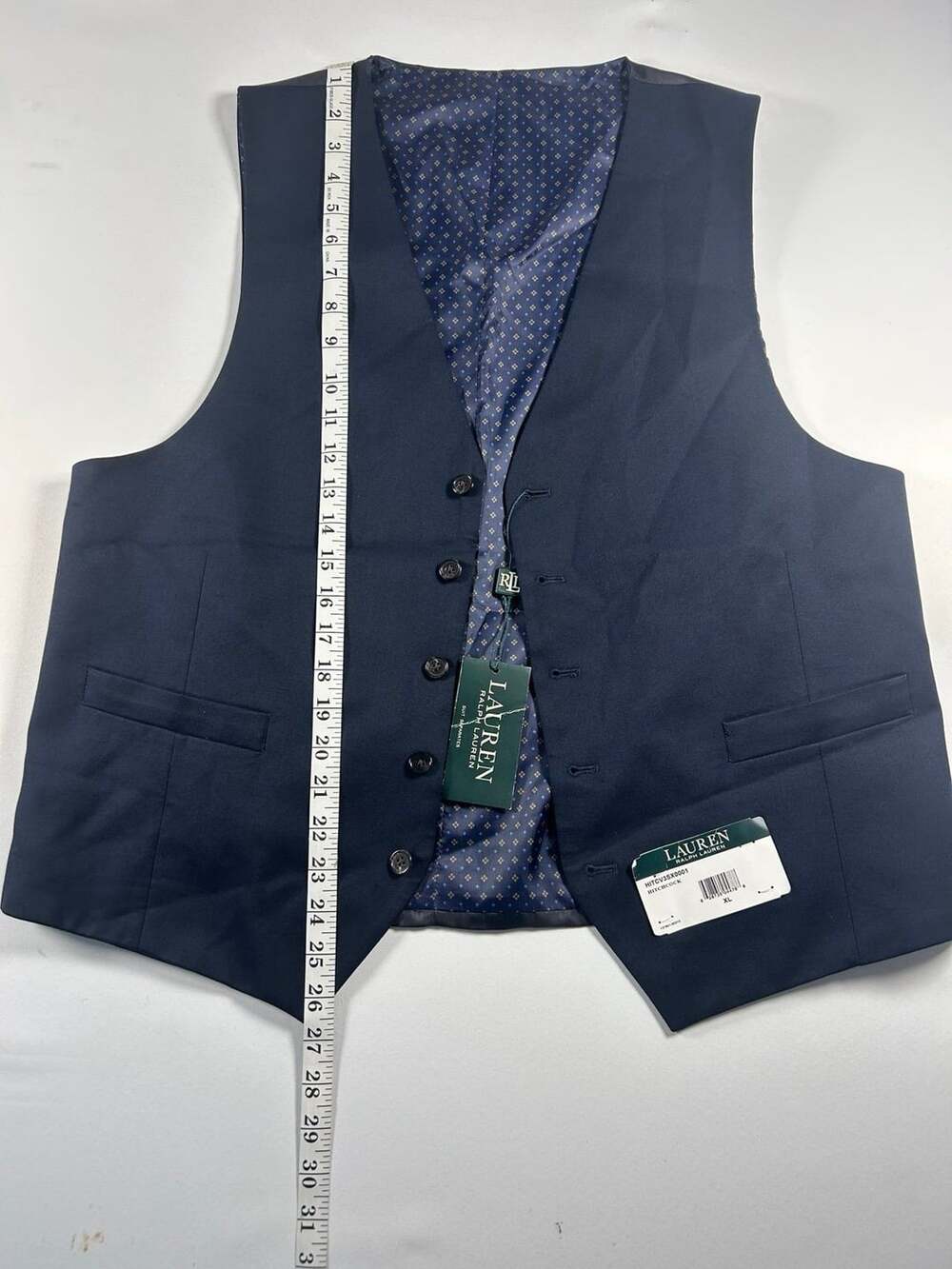 NWT Lauren Ralph Lauren "Hitchcock" Vest - Navy - XL